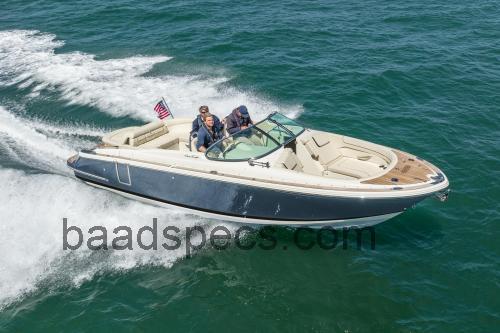 Chris Craft Launch 28 GT tekniske specifikationer og anmeldelser